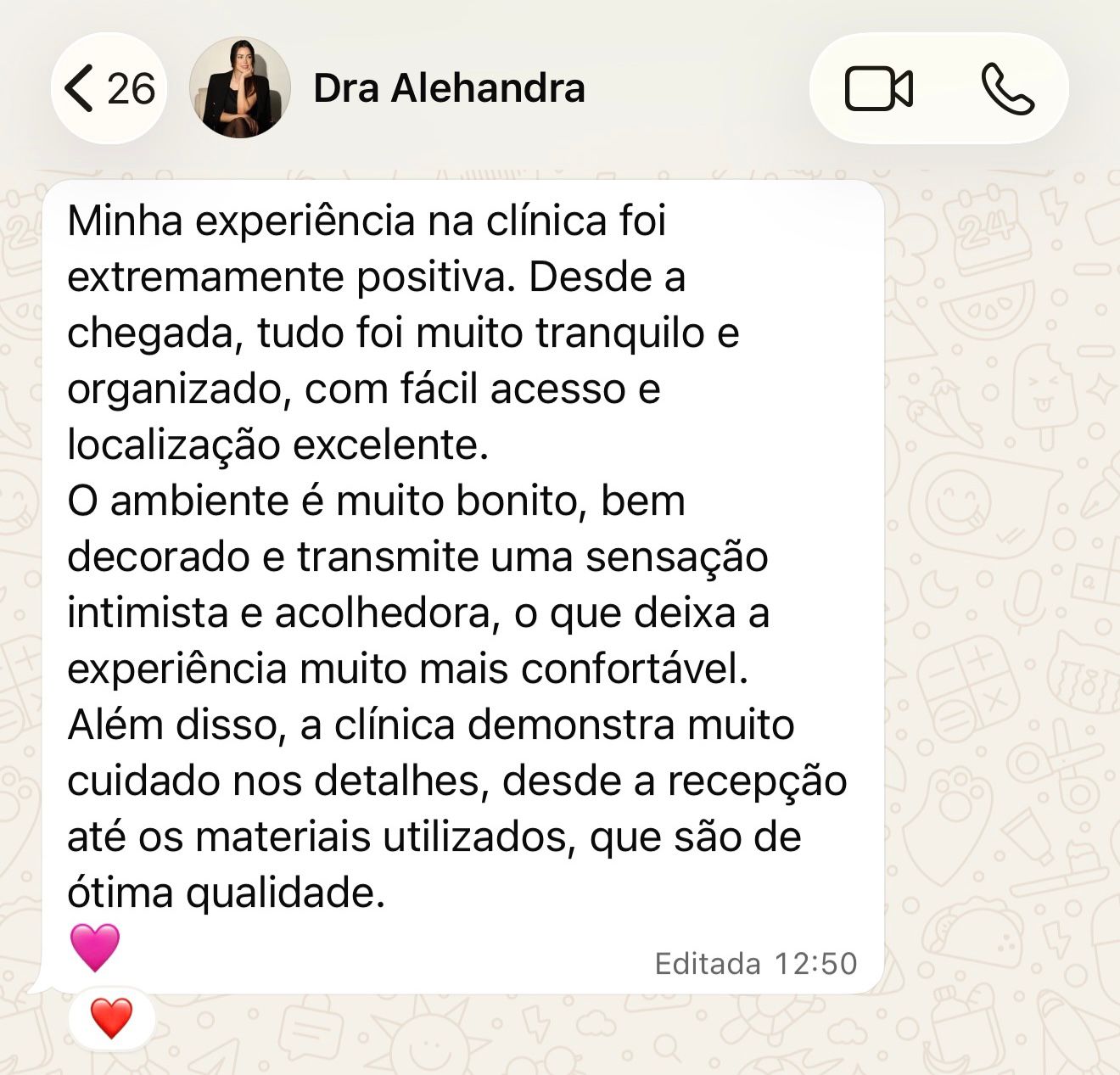 Depoimento de Dra. Alehandra